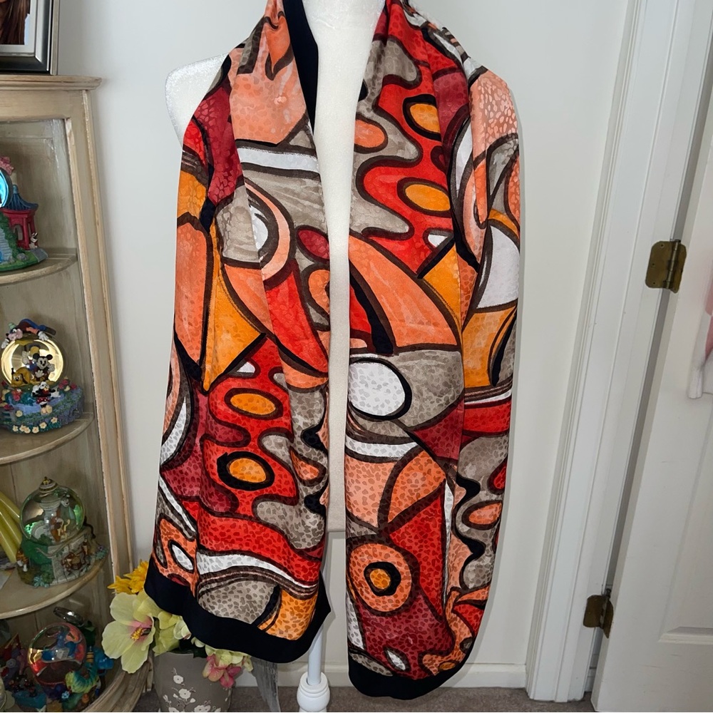 Searle Blatt 100% Silk Made in Italy Colorful‎ Scarf